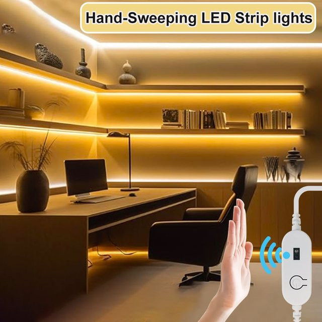 Acosh Neon LED-Streifen mit Bewegungssensor, USB-betrieben, weißes Neon-Flex-Seillicht für Küche und Möbel - Bild 1