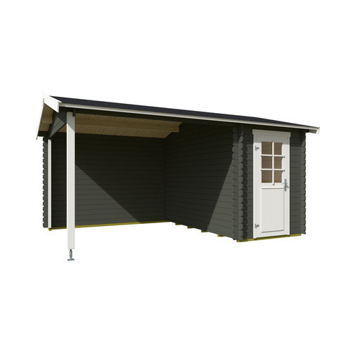 Lasita Gartenhaus Wibo in Grüngrau B/H/T: 465 x 245,1 x 337,8 cm - Bild 2