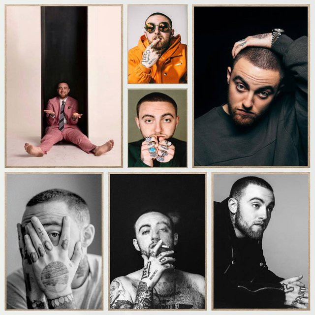 Wasserfester Wandkunstdruck Rapper M-Mac M-Miller Poster Aufkleber in Mehrfarbig für deine Wohnzimmer und Schlafzimmer Dekoration - Bild 1