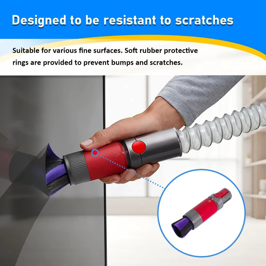 WINDNINJA Weicher Staubpinsel als kratzfreies Zubehör für Dyson V7 V8 V10 V11 V15 Staubsauger - Bild 4