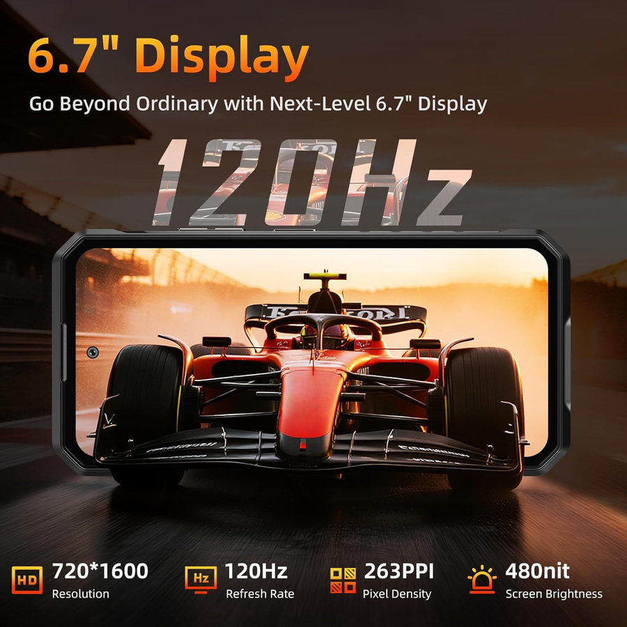 OUKITEL WP58 PRO 5G Smartphone mit 512 GB Speicher, 6,7 Zoll Display und 10000mAh Akku in Grün - Bild 2