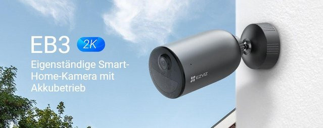 EZVIZ EB3 2K Akku-Outdoor-Überwachungskamera mit WLAN in Schwarz - Bild 1