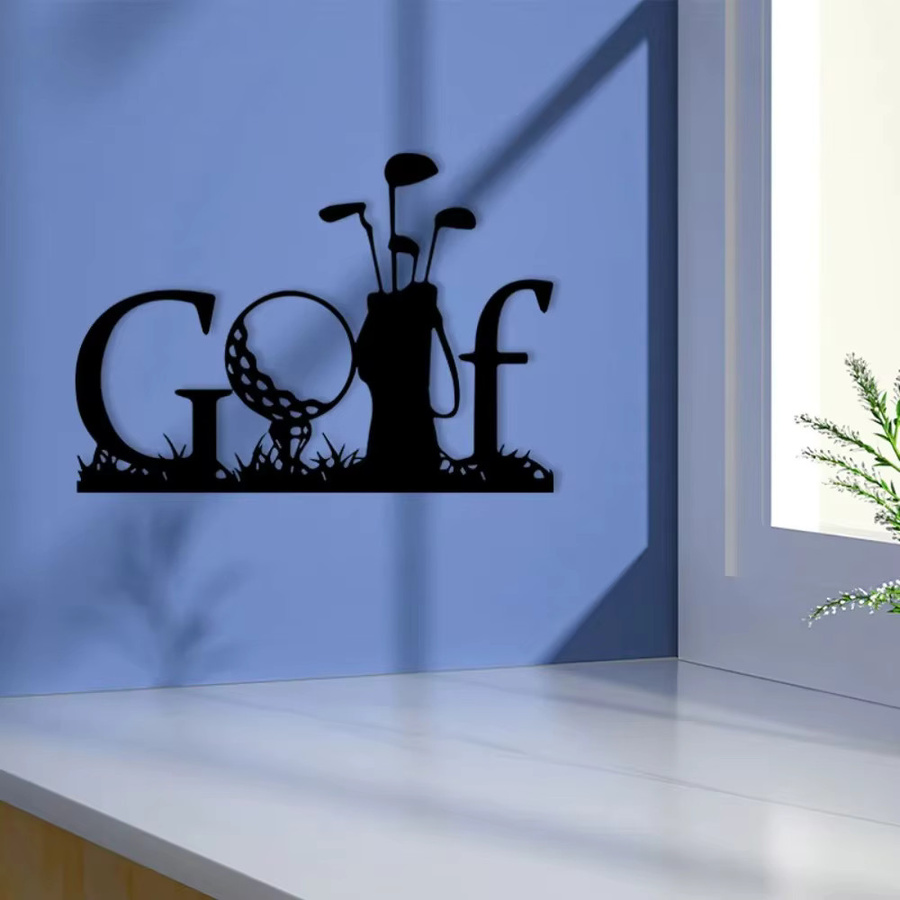 CIFBUY Golf Metall-Wandkunst Silhouette Schwarz, Wanddekoration für Golf-Liebhaber, B/H: 30,48 x 30,48 cm - Bild 4
