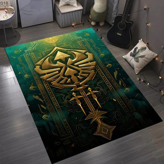 Karpetti Zelda Legende Teppich für Wohnzimmer und Kinderzimmer, Mehrfarbig, B/T: 80 x 50 cm - Bild 1