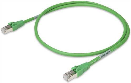 WAGO 756-1250/1023-005 RJ45 Patchkabel Ethernet LAN in Grün - Bild 1
