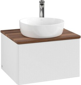 V&B Waschtischunterschrank Antao mit Frontstruktur in Weiß, B/T/H: 60 x 36 x 50 cm - Bild 1