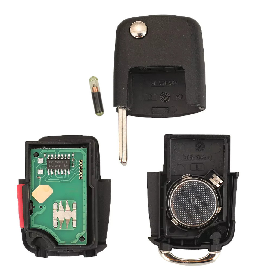 Jingyuqin Smart-Fernbedienung Autoschlüssel 315MHz ID48 für VW Rabbit Jetta CC Golf Eos GTI R32 in Schwarz (1K0959753P) - Bild 4