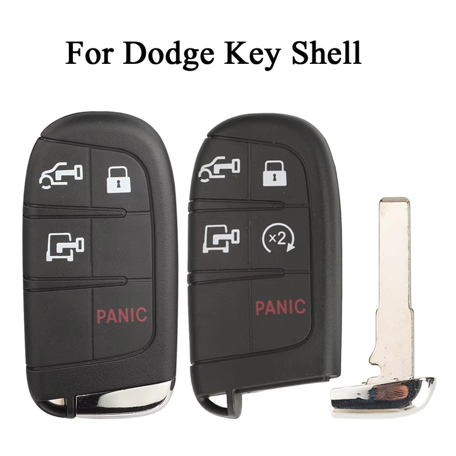 Jingyuqin Smart-Fernbedienungs-Autoschlüsselgehäuse für Dodge Ram Promaster 1500 2500 3500, 4/5-Tasten, Schwarz - Bild 6