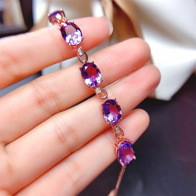 Wing of dream Armband, 925 Silber, Roségold, Amethyst, Damen - Bild 1