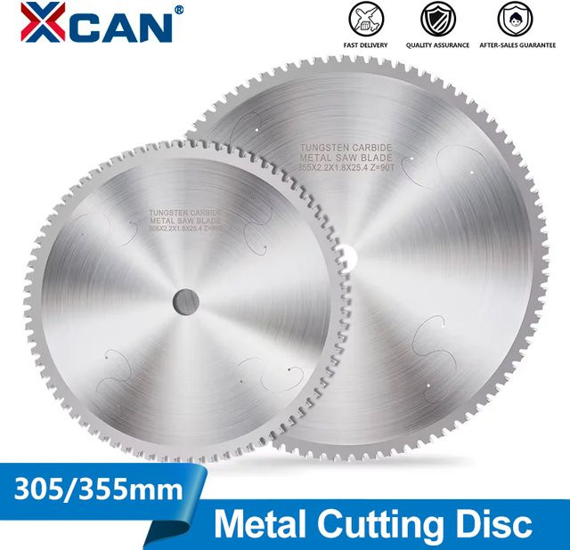 XCAN Hartmetall-Kreissägeblatt Metall-Trennscheibe für Stahl, Farbe: Silber, Durchmesser: 305 mm, Bohrung: 25,4 mm, 60 Zähne - Bild 1