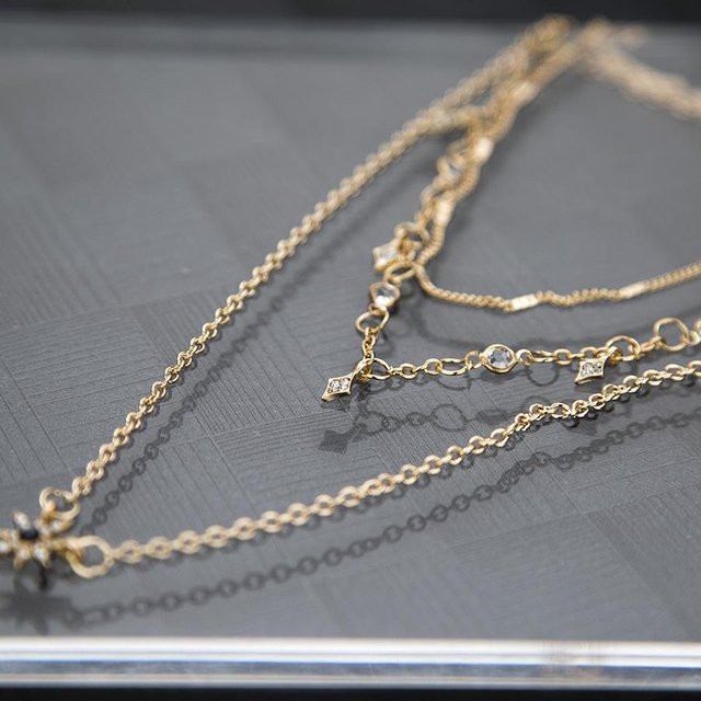 Halskette Damen, Mehrschichtiger Stern Sonne Anhänger, Gold, Kupfer, Zirkonia - Bild 1