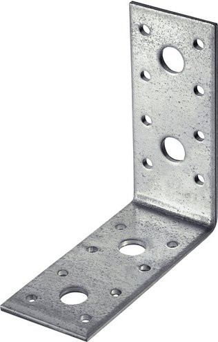 Connex Winkelverbinder aus verzinktem Stahl, silberfarben, 25 Stück - Bild 1