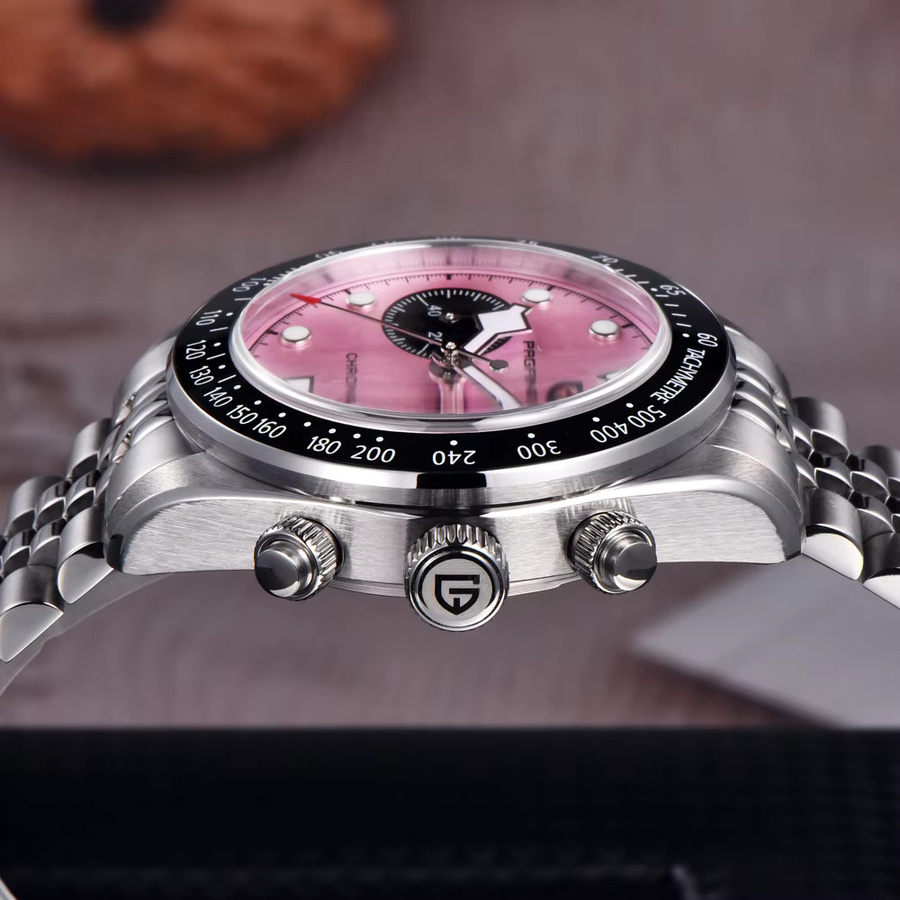 PAGANI DESIGN Chronograph Armbanduhr, Quarz, Edelstahl, Saphirglas, Herren - Bild 6