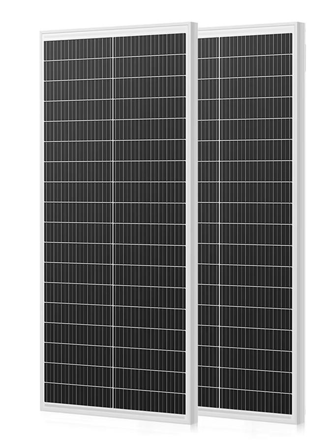 RVPOZWER 2er Set Monokristalline Solarpanels 200W 12,8V 12BB Schwarz Wasserdicht für Wohnmobil Marine und Camping - Bild 5
