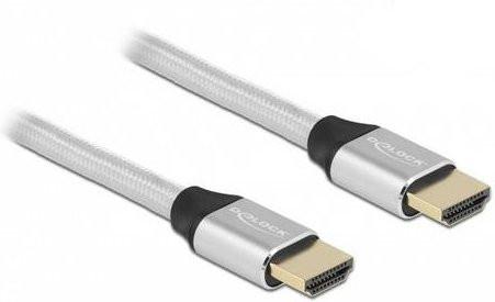 Delock Ultra High Speed HDMI-Kabel 8K UHD mit eARC, Silber, Länge: 3 m - Bild 1
