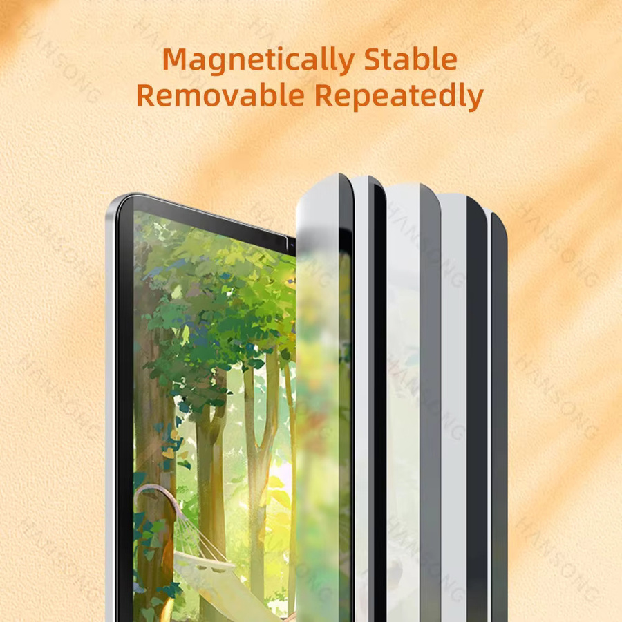 Xiaomi Magnetische Papiergefühl Displayfolie für Mi Pad 5 5 Pro 6 6 Pro 7 7Pro 6S Pro 12,4 Zoll und Mi Pad 10,61 in Rot Transparent - Bild 3