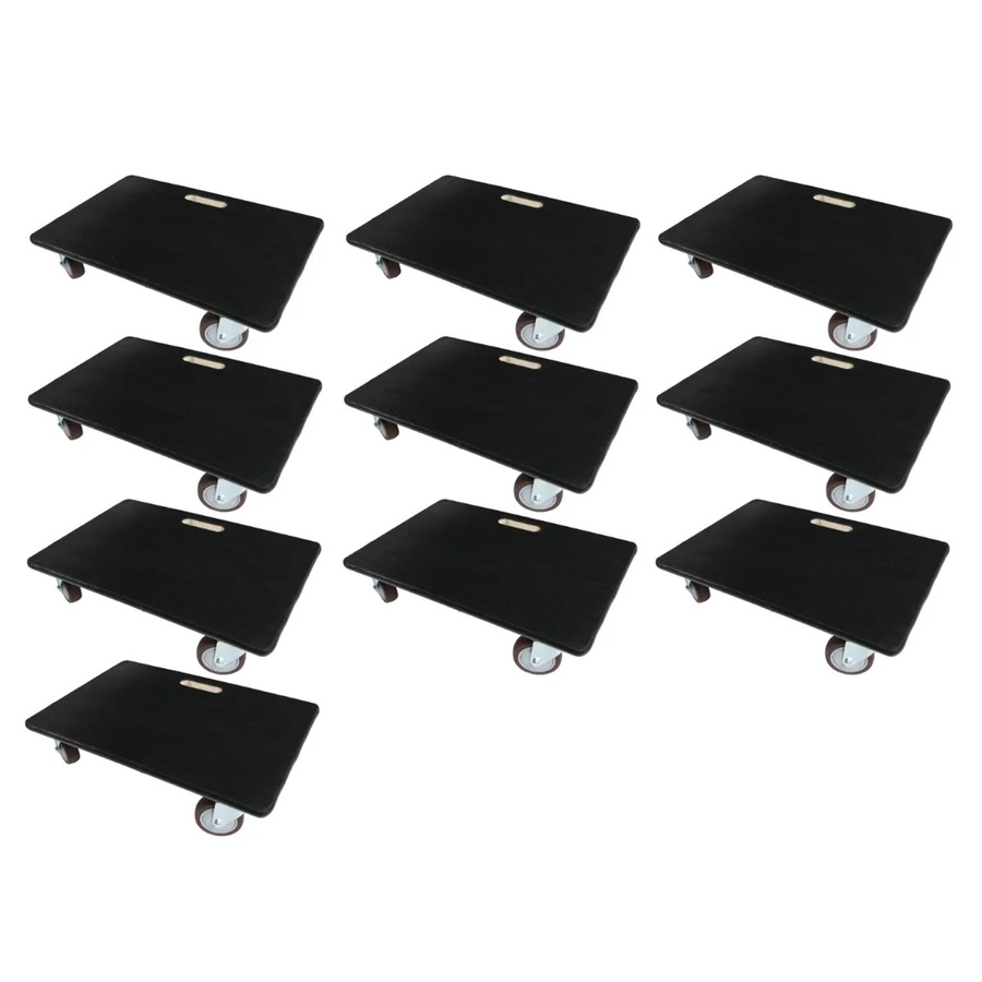 PROREGAL 10er Set Transportroller mit Gummibelag in Schwarz, H x B x T: 15 x 40 x 60 cm, Traglast 500 kg - Bild 2
