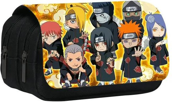 Helenal Anime Federmäppchen Naruto Uzumaki Uchiha Itachi Schreibwarenbox in Beige und Mehrfarbig - Bild 1
