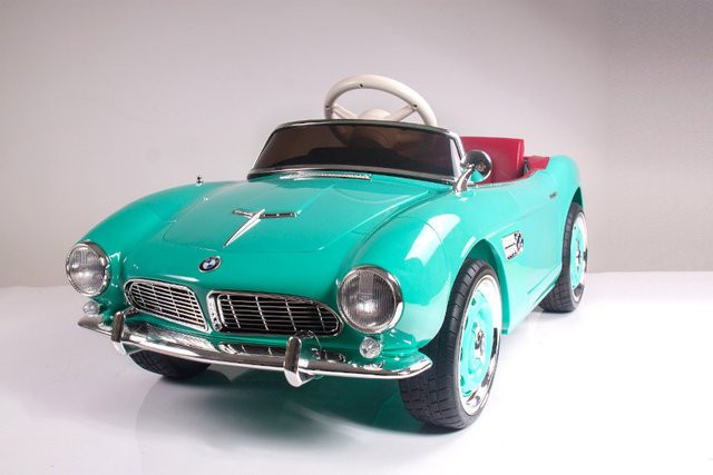 TPFLiving BMW 507 Oldtimer Elektro-Kinderauto, grün, mit Ledersitz und Sicherheitsgurt - Bild 1