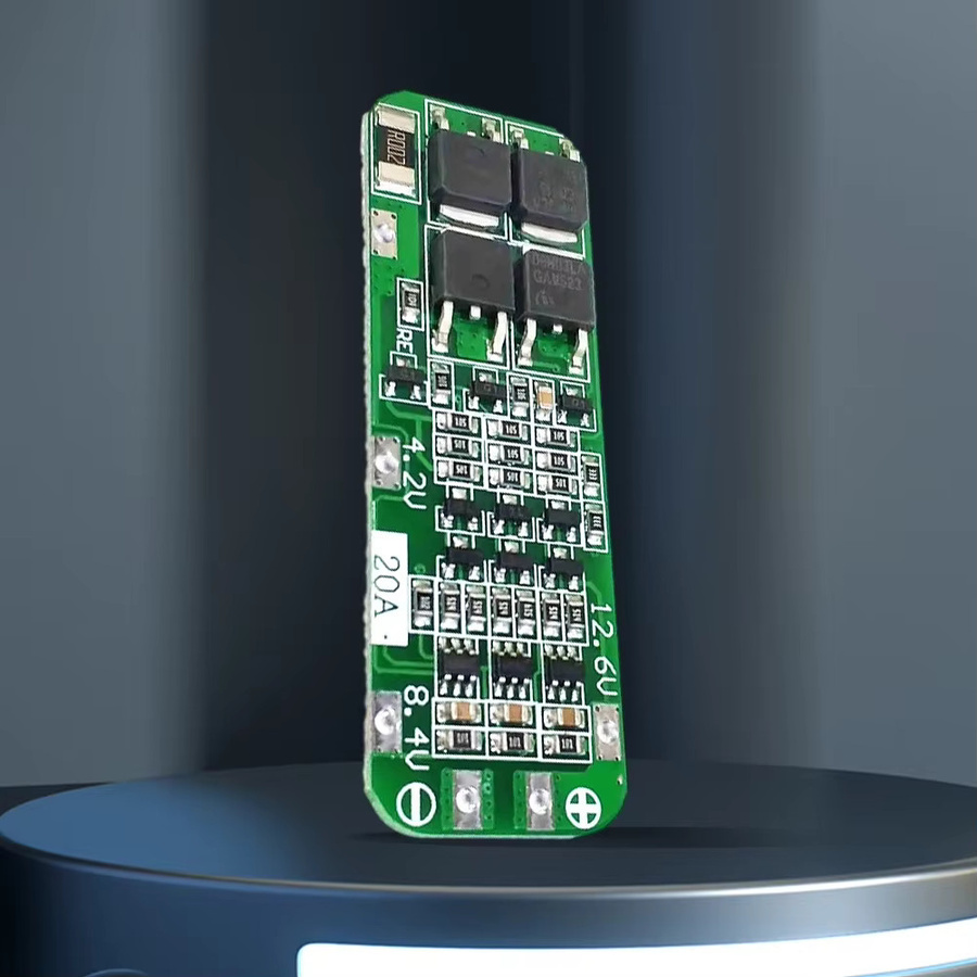 COOLMOON 3S 20A Li-Ionen-Lithium-Batterie BMS Schutzplatine für 18650 Zellen und Lipo-Module, 12,6 V, Grün, B/T/H: 59 x 20 x 4 mm - Bild 2