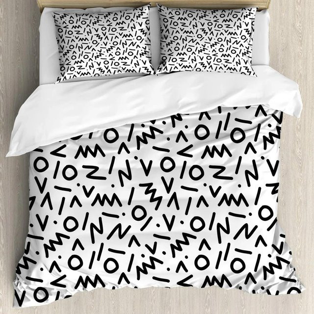 Hipster-Bettbezug London Design mit Doppeldeckerbus und Big Ben von Your Warm Home, Farbe: Weiß, Material: Polyester, Set bestehend aus Bettbezug und 2 Kissenbezügen, B/H: 133 x 200 cm, Kissenbezüge: 50 x 70 cm - Bild 1