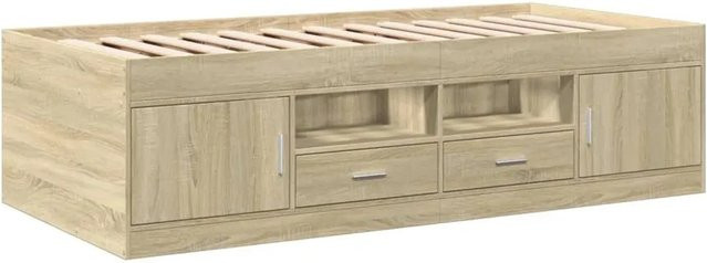 vidaXL Tagesbett mit Schubladen in Sonoma-Eiche, B/T/H: 90 x 190 x 52 cm (ohne Matratze) - Bild 1