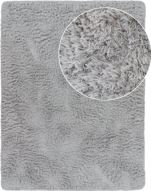 Hochflor-Teppich Silvana in Silber, B: 120 cm, T: 160 cm, pflegeleicht und rutschfest - Bild 1