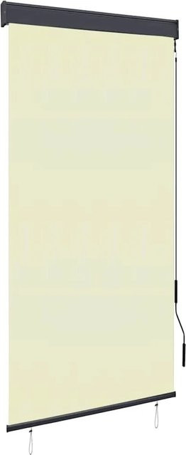 vidaXL Außenrollo in Cremeweiß mit Kurbel, B/H: 100 x 250 cm - Bild 1