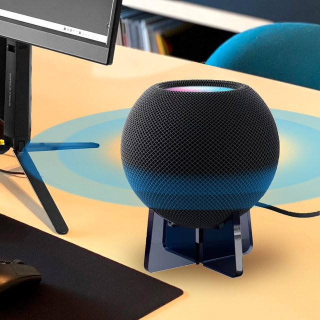 Apple HomePod Mini Tischständer aus transparentem Acryl - Bild 1