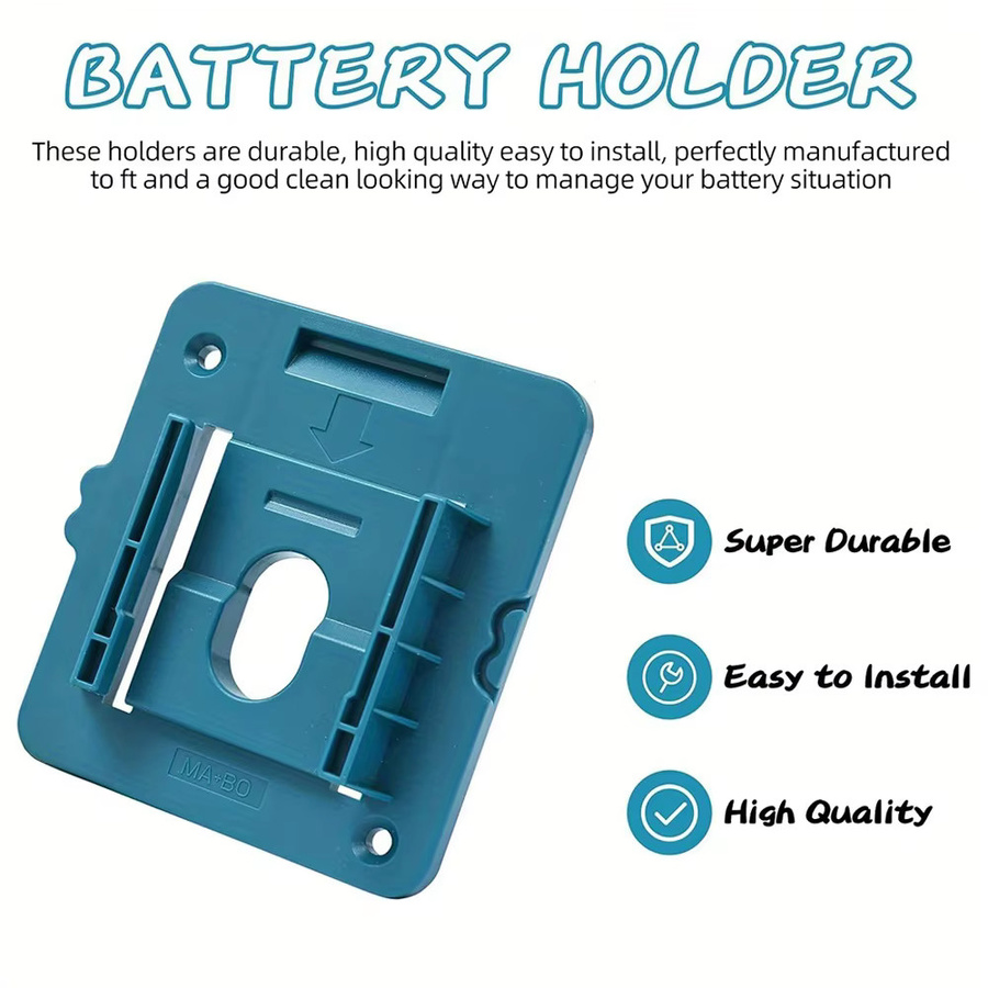 10 Stück Makita Batteriehalterung zur Wandmontage für 18V Akkus BL1860 BL1850 BL1840 BL1830 in Blau - Bild 2