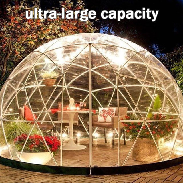LIADUS Transparentes TPU-Zelt mit Blasenkuppel aus PVC, wetterbeständiges Garten-Dome-Zelt für Veranstaltungen und Camping, B/T/H: 360 x 360 x 220 cm - Bild 1