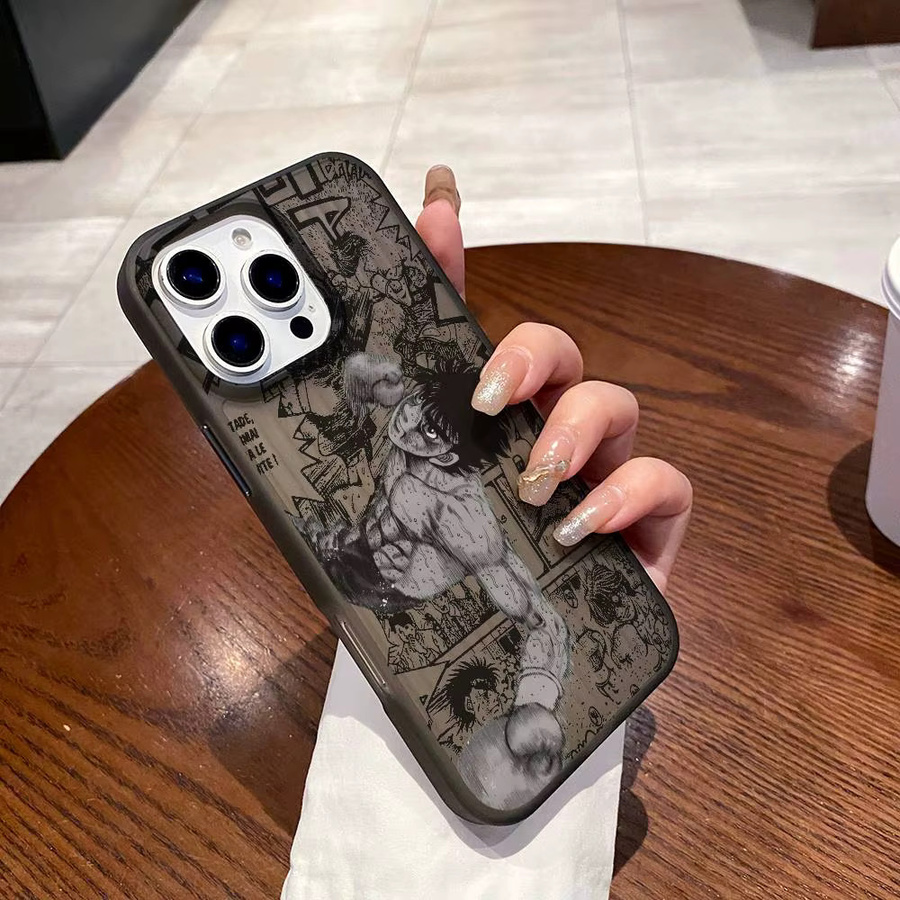 Hajime no Ippo Anime Handyhülle mit gewelltem Design für iPhone 11 12 13 14 15 16 17 Pro Max Plus, transparent multicolor - Bild 4
