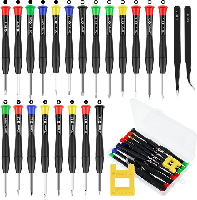 Toorise 18-teiliges Mini-Magnetschraubendreher-Set in Multicolour für die Präzisionsreparatur von Brillen, Schmuck und Elektronik - Bild 1