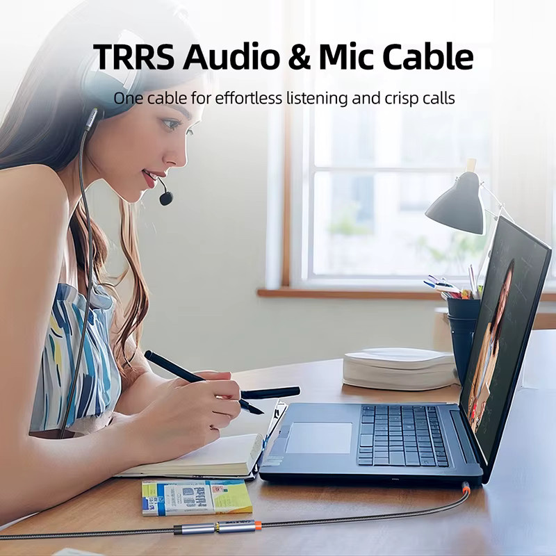 CABLETIME 3,5 mm Aux-Kabel in Schwarz als HiFi-Klinken Verlängerungskabel für Kopfhörer, Lautsprecher und Mikrofone - Bild 3