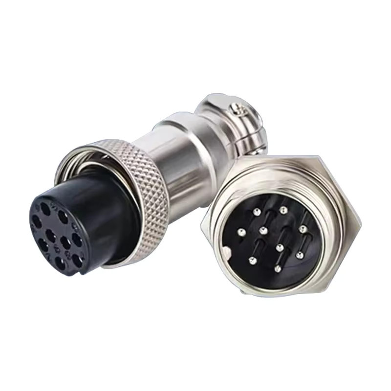 GX12 GX16 GX20 Luftfahrt Stecker Set mit Männlich und Weiblich Aviator Docking Kabel in Silber - Bild 4