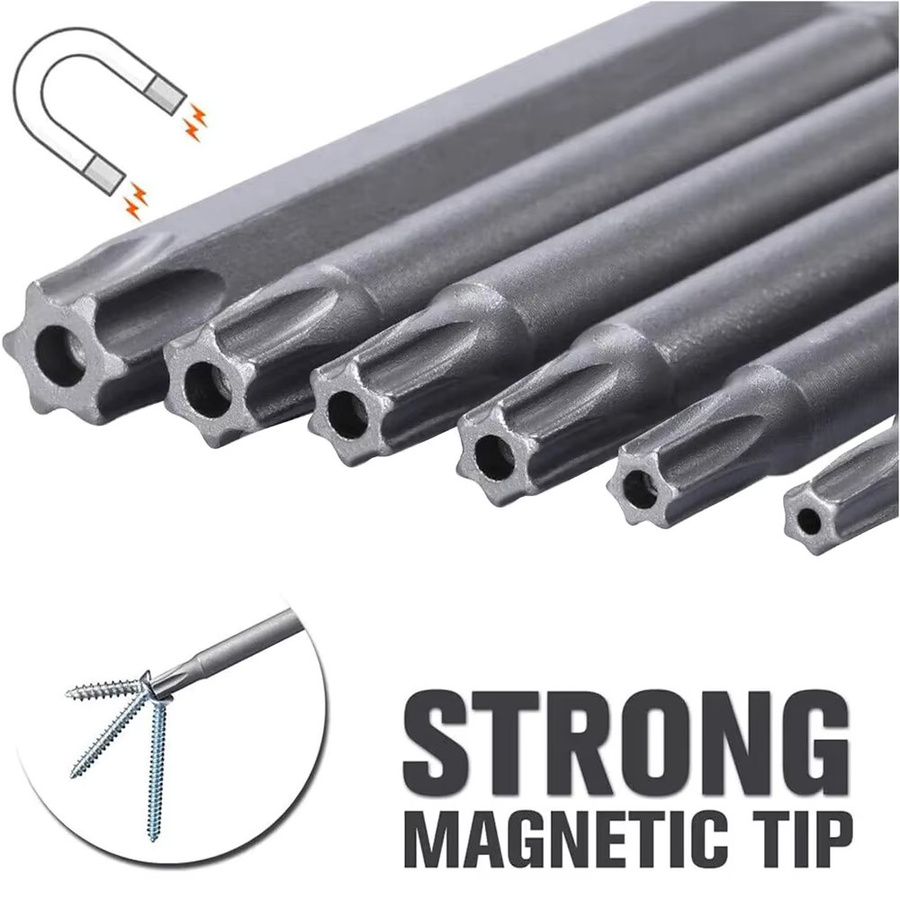 Sanke Rescue Magnetisches Sicherheitsschraubendreher Bit Set mit 11-12 Stück Hex Bits und Torx in Silber, Länge: 50 mm oder 100 mm - Bild 3