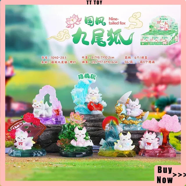 TAKARA TOMY Chinesische Mythologie Neun-Schwänziger Fuchs, Blindbox, Schreibtischdekoration mit Lichtern - Bild 1