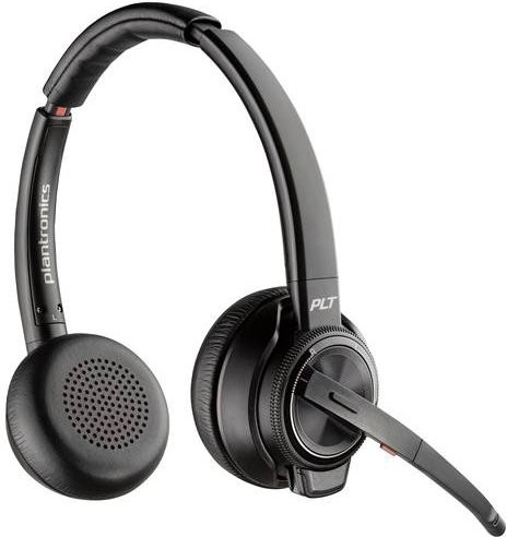 HP Poly Savi 8220 UC DECT On-Ear Headset mit Bluetooth und Noise Cancelling in Schwarz - Bild 1
