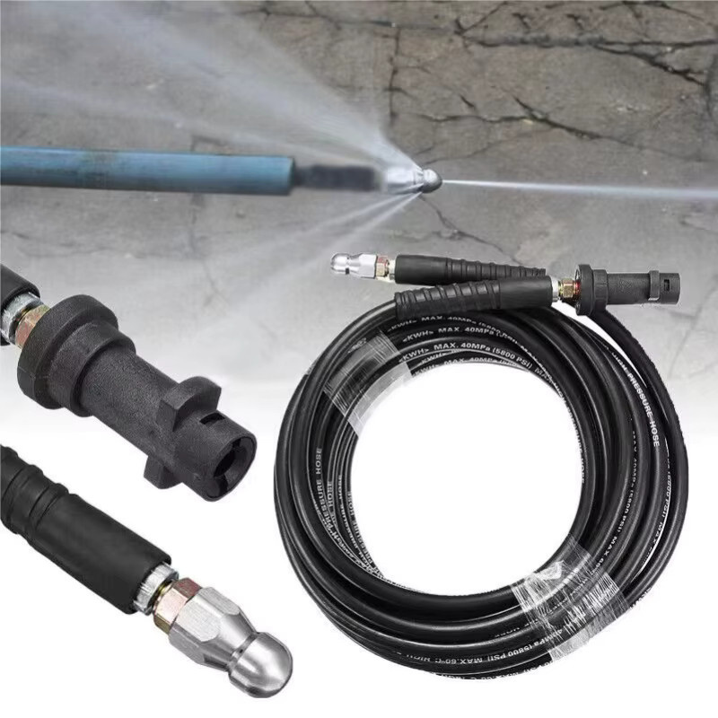 MUZHAN Hochdruck-Reinigungsschlauch für Kanalisation und Rohrreinigung, kompatibel mit Karcher K2 K3 K4 K5 K6 K7, Farbe: Schwarz - Bild 3