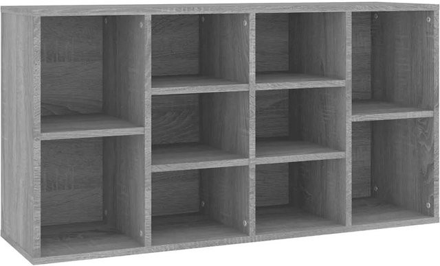 vidaXL Schuhbank Grau Sonoma, moderner Schuhregal für den Eingangsbereich aus Holzwerkstoff, B/T/H: 103 x 30 x 55 cm - Bild 1