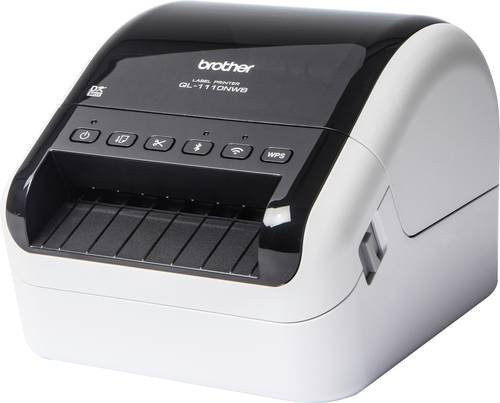 Brother QL-1110NWBc Etikettendrucker Thermodirekt mit LAN, WLAN, Bluetooth und USB in Grau-Schwarz - Bild 1
