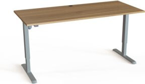 STIER Elektrisch Höhenverstellbarer Schreibtisch 501-33 in Nussbaum Braun, B/T: 180 x 80 cm, Höhe: 68-118 cm - Bild 1
