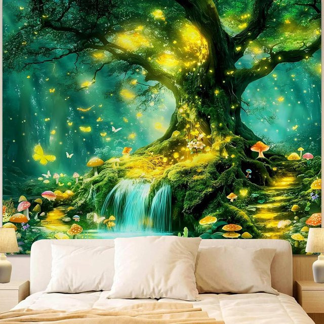 Sika Tapestry Wandteppich Monet Seerosen Kunstgemälde Naturmotiv Mehrfarbig B: 125 cm, H: 150 cm - Bild 1