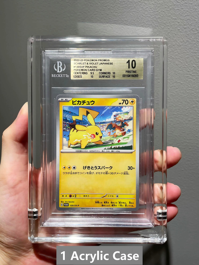 Magnetischer Acryl-Kartenhalter für PSA CGC BGS Slabs, Transparente Vitrine für bewertete Karten, 35pt Kartenständer - Bild 2