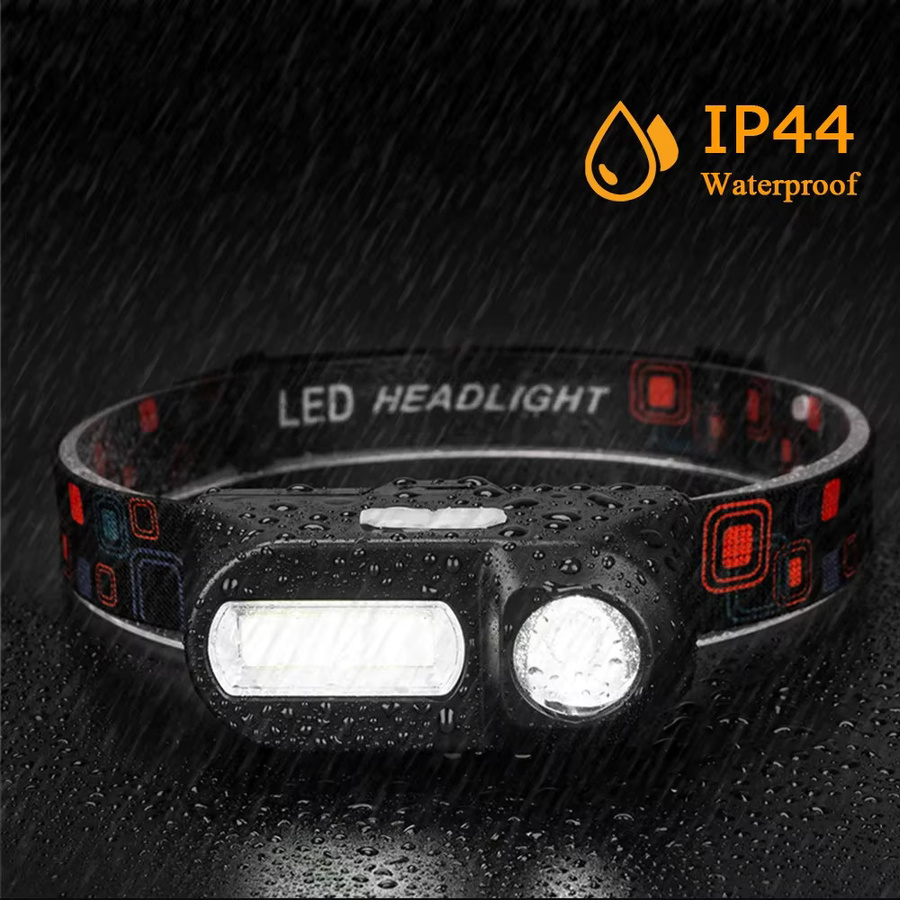ESMARTER LED Scheinwerfer Mini XPE COB Kopf Lampe mit USB-Ladefunktion in Schwarz - Bild 4