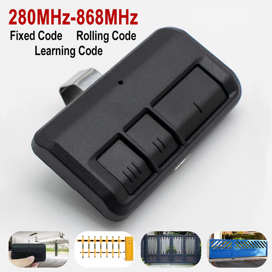 Scimagic-RC 3-in-1 Universeller Multifrequenz Klon-Fernbedienungs-Sender für Rolltorantriebe, 280-868MHz, Schwarz mit Clip - Bild 3