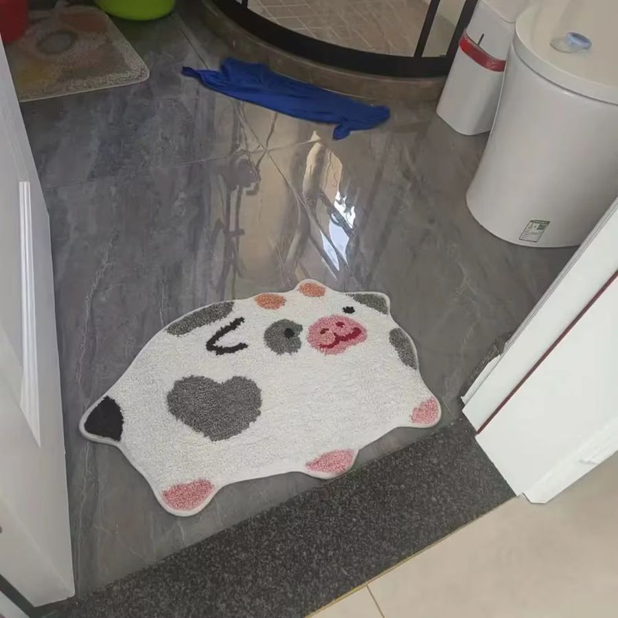 VIKAMA Cartoon-Kurzflor-Teppich mit Tiermotiv in Multicolor für Schlafzimmer und Spielbereich - Bild 2