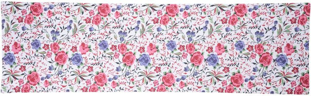 Viva Domo Tischläufer Rose in Pink, Blau und Multicolour mit floralem Muster, B/T: 140 x 40 cm - Bild 1