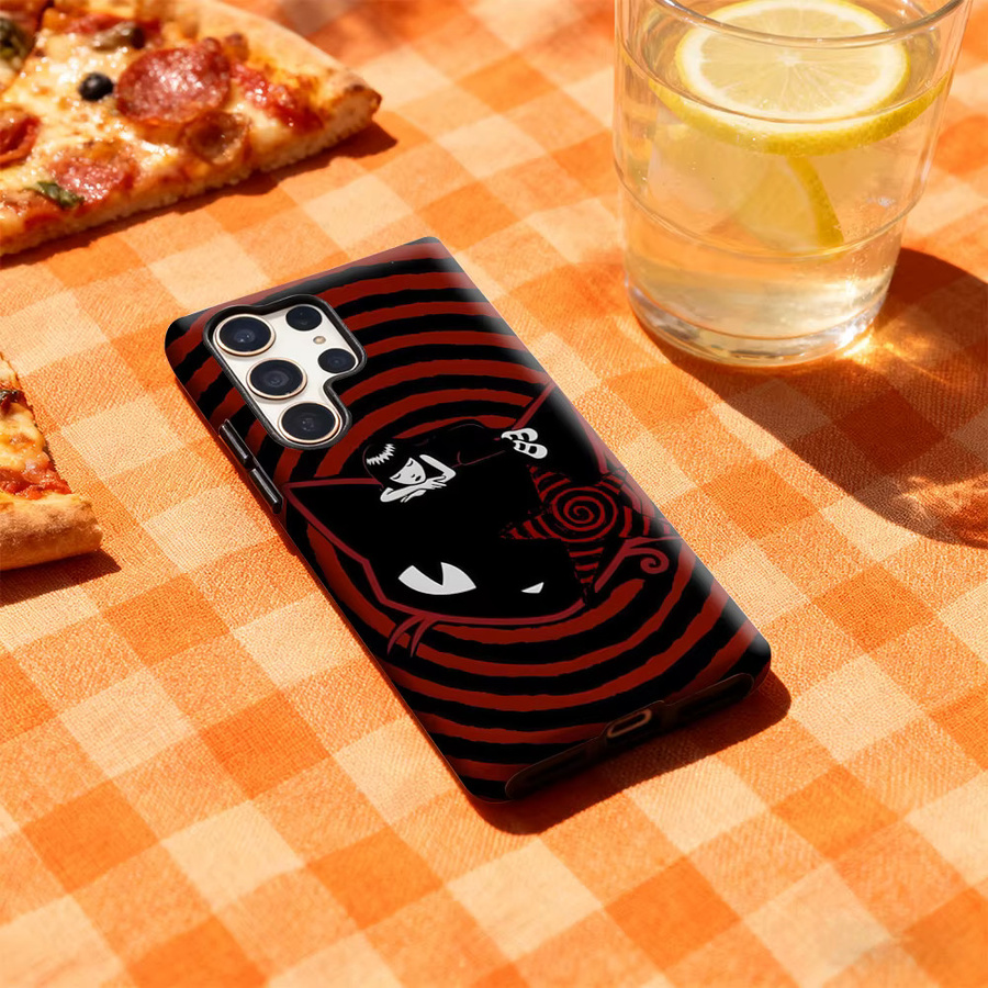 Potdemiel Handyhülle Gothic Cat Whimsy für Samsung Galaxy S25 Ultra, S24 und S23 Ultra Plus in Multicolour mit glänzender doppellagiger Rückseite - Bild 3