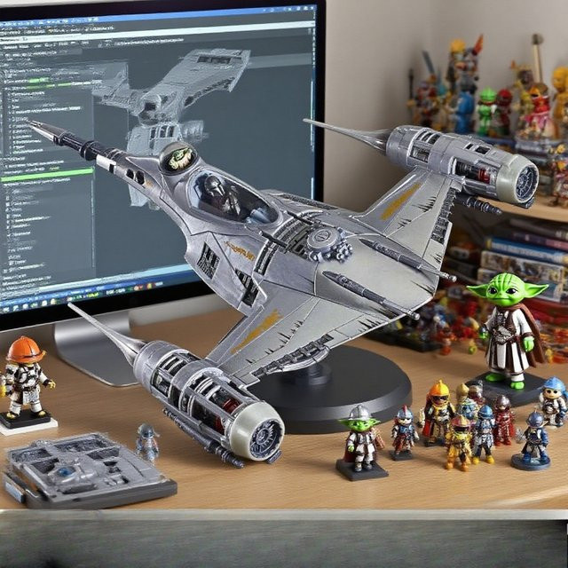 Bandai Star Wars The Mandalorian N1 Starfighter, Modellspielzeug Bausatz, 1:48 Maßstab - Bild 1